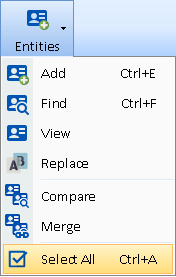 Visualizer, Entities, Select All with Ctrl+A