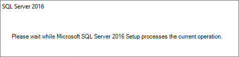 Microsoft SQL Server 2016 Setup